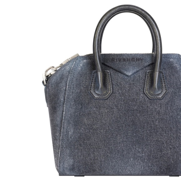 ๐ ๐ Givenchy Mini Antigona Top-Handle Bag in Washed Denim - Picture 10 of 11